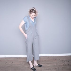 Grey jumpsuit.